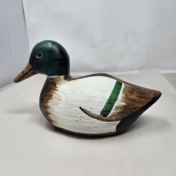 Family Of Ducks Dad, Mom & Baby 2 Larger Ones Resin Small Ceramic? Vtg Hand Made - Picture 5 of 13